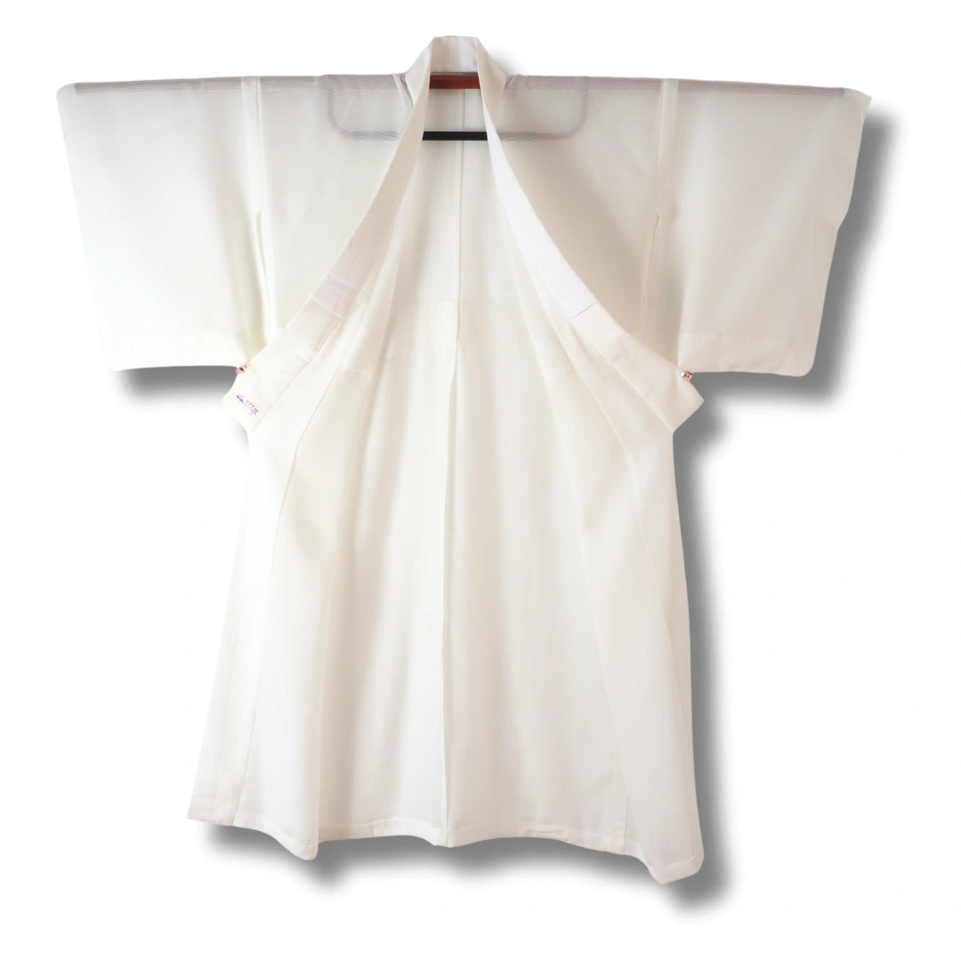 Vintage Damen Naga-Juban creme transparent mit Streifen