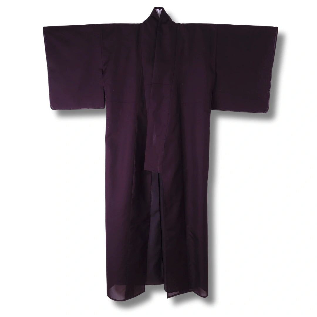 ungetragen: Vintage Damen Kimono Dunkelviolett