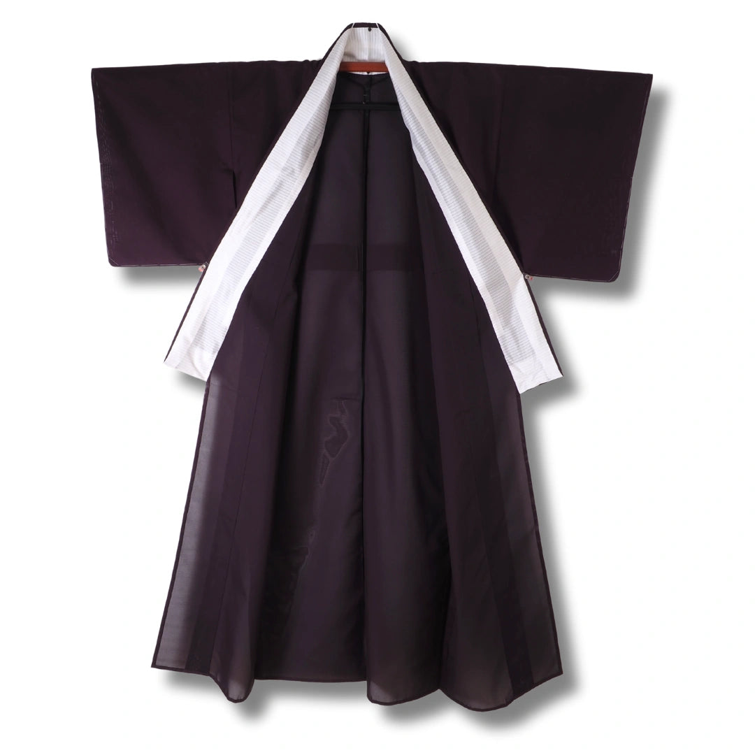 ungetragen: Vintage Damen Kimono Dunkelviolett