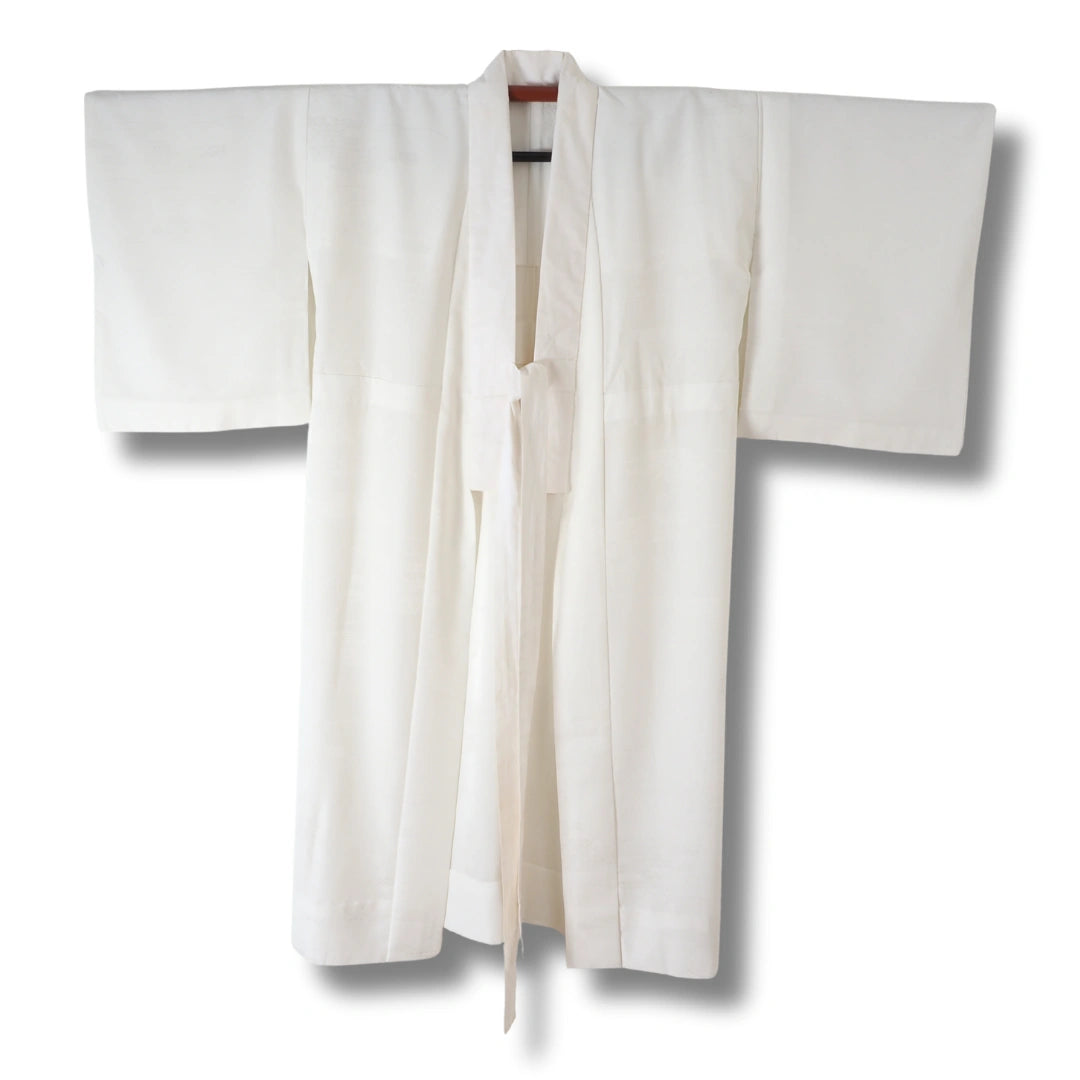 Vinintage Damen Naga Juban creme einfarbig