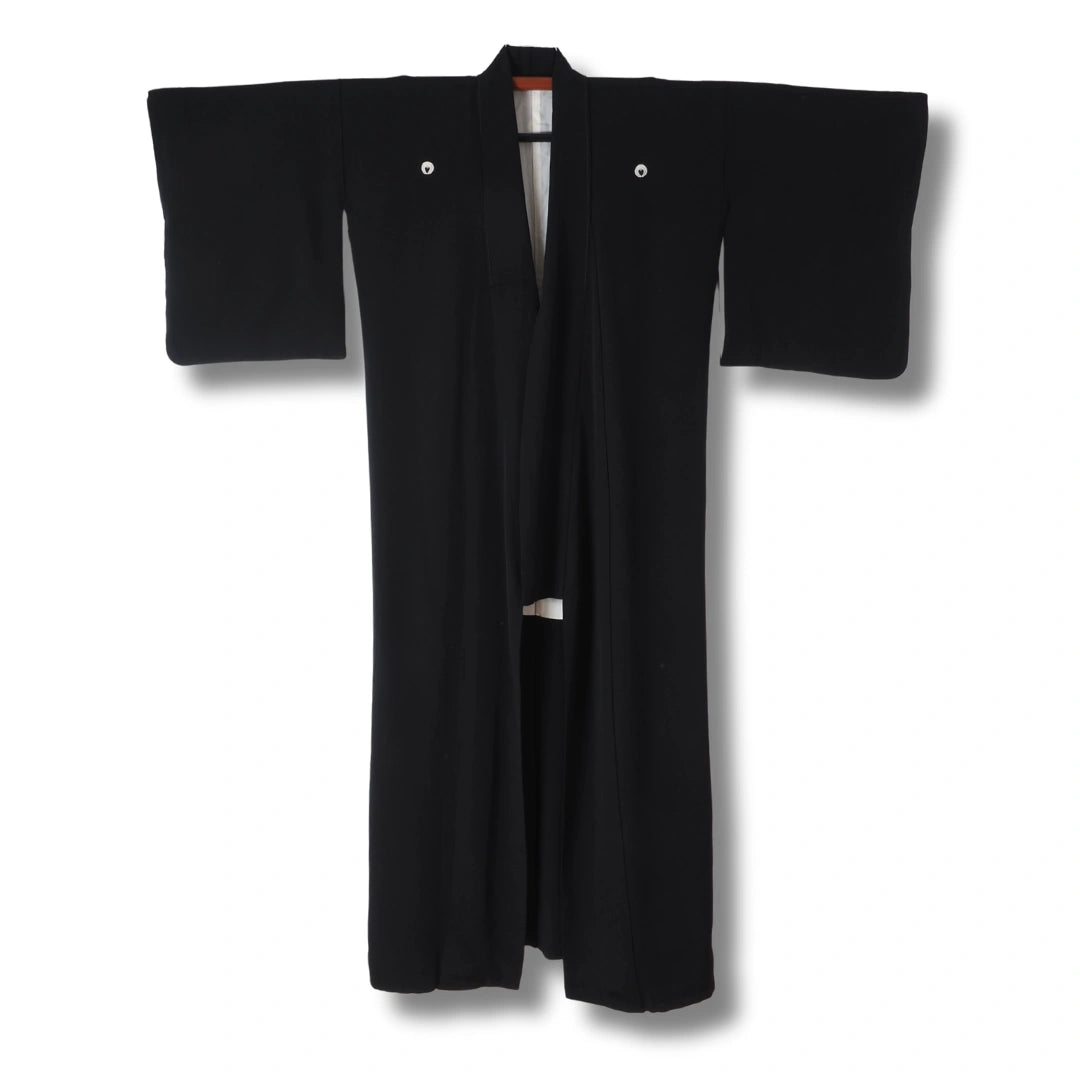 Vintage Damen Mofuku Kimono Schwarz