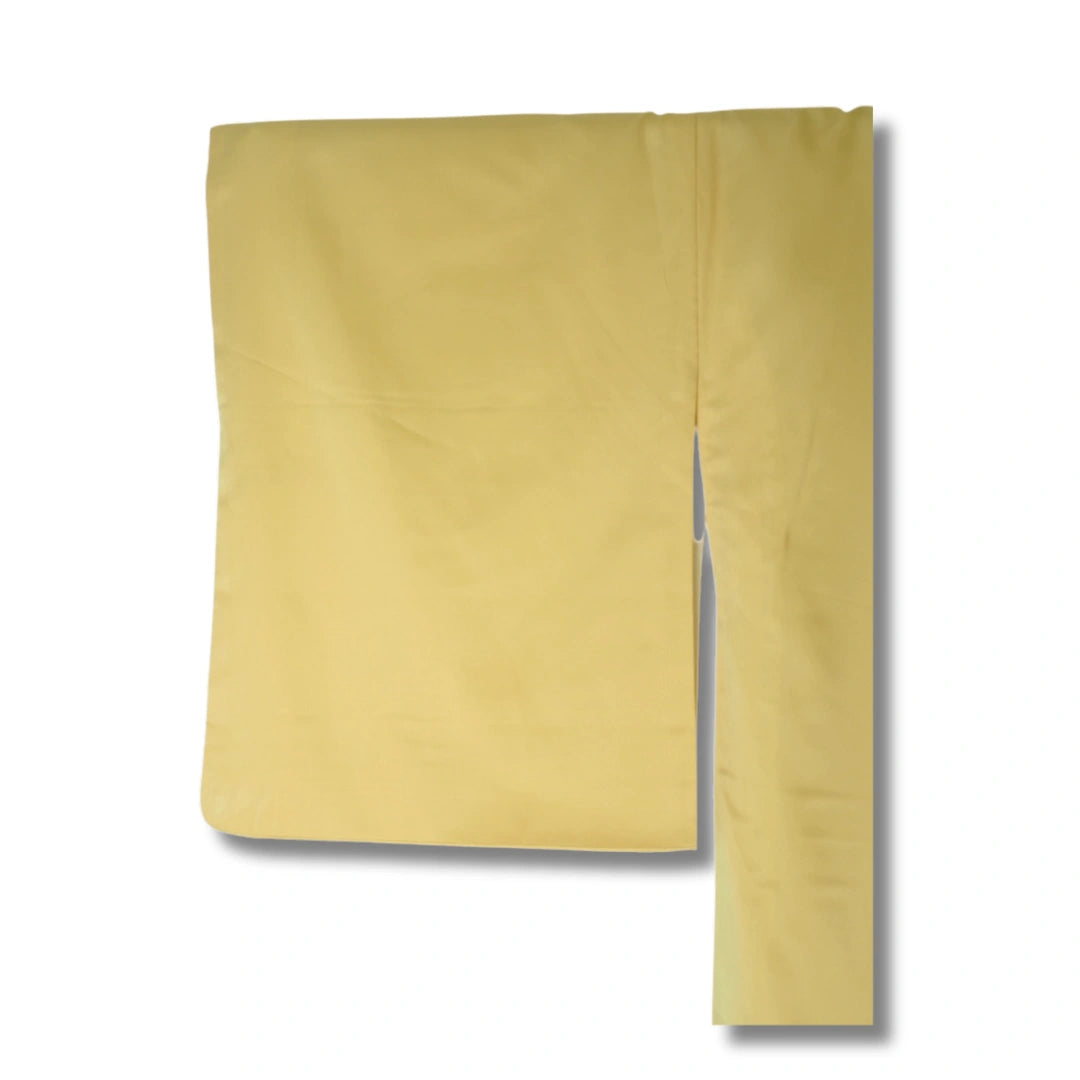 Vintage Tsukesage Kimono – gold-gelbe mit Baum-Motiven