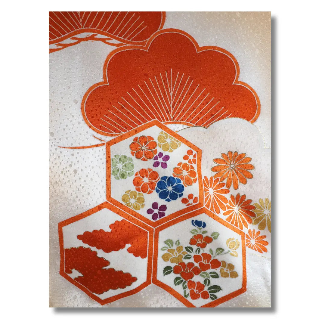 Detailaufnahme des orangefarbenen Motivs