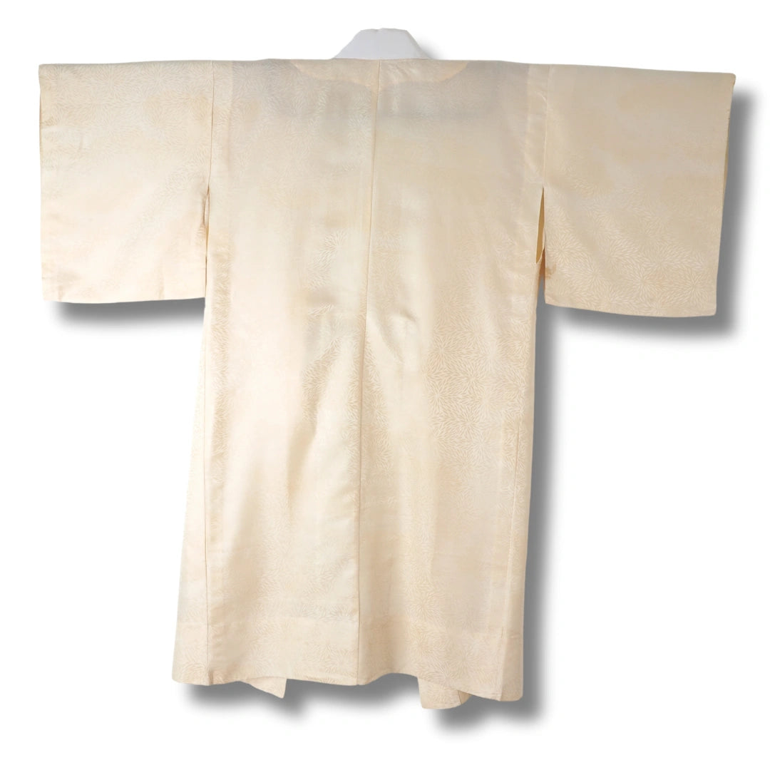 intage Naga-Juban Damen elfenbein – Kiku-Muster