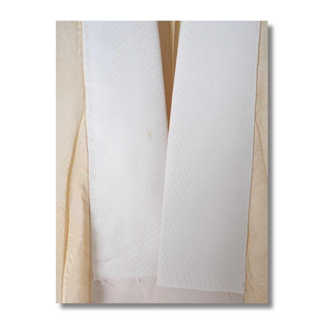 intage Naga-Juban Damen elfenbein – Kiku-Muster