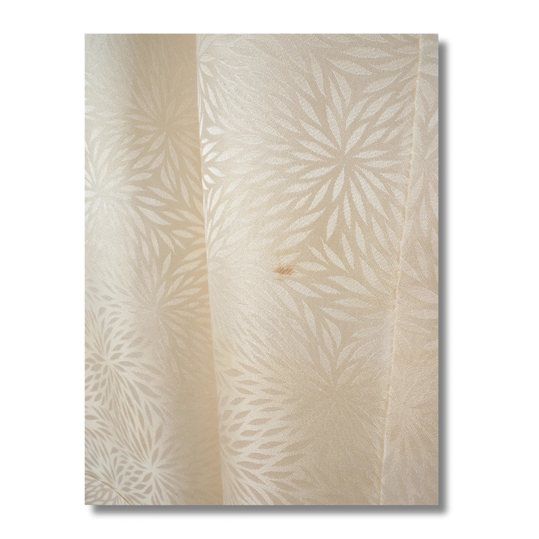 intage Naga-Juban Damen elfenbein – Kiku-Muster