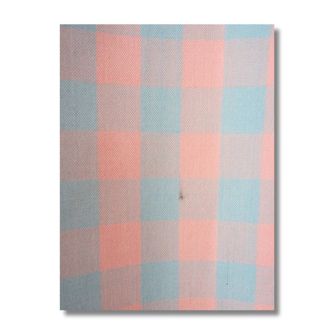 Vintage Daman Naga Juban kariert in Rosa & Mint