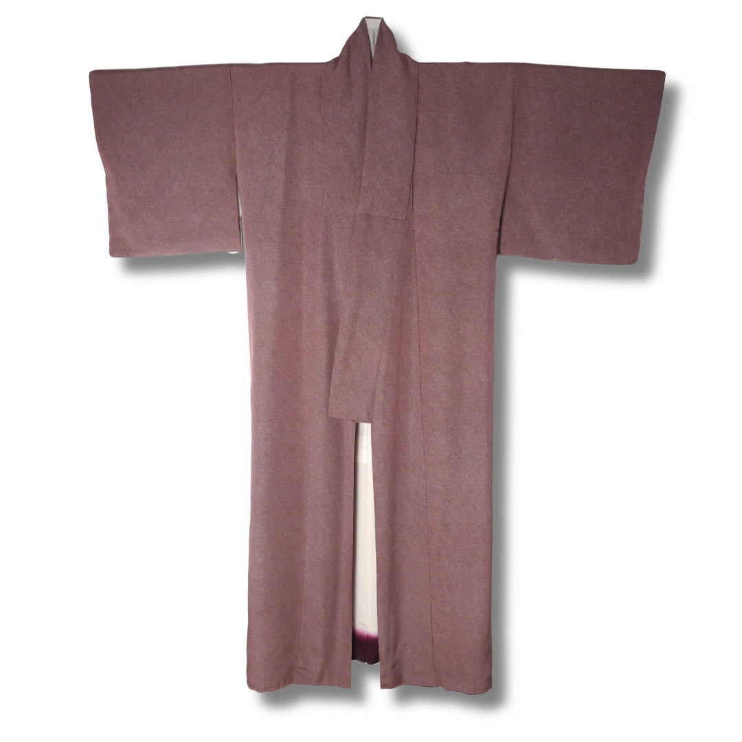 Vintage Edo Same Komon Kimono lila mit feinem Punktmuster