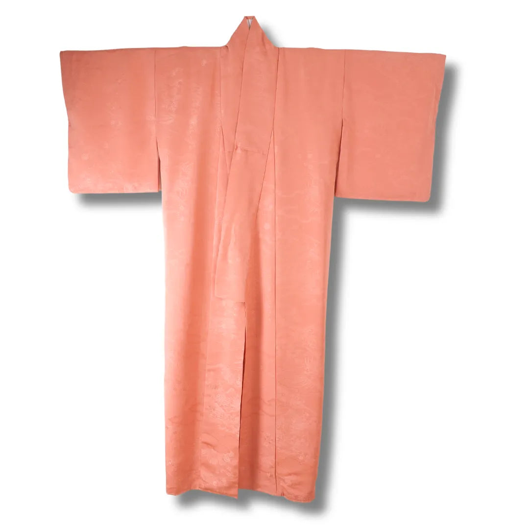 Vintage Iromuji Kimono pfirsich Vorderansicht