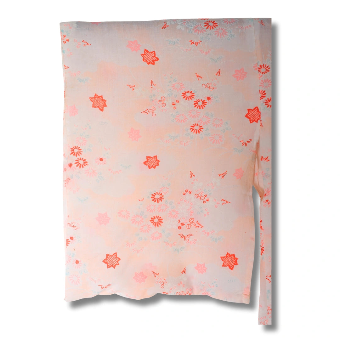Vintage Damen Naga Juban – Pink & Weiß mit Blumen