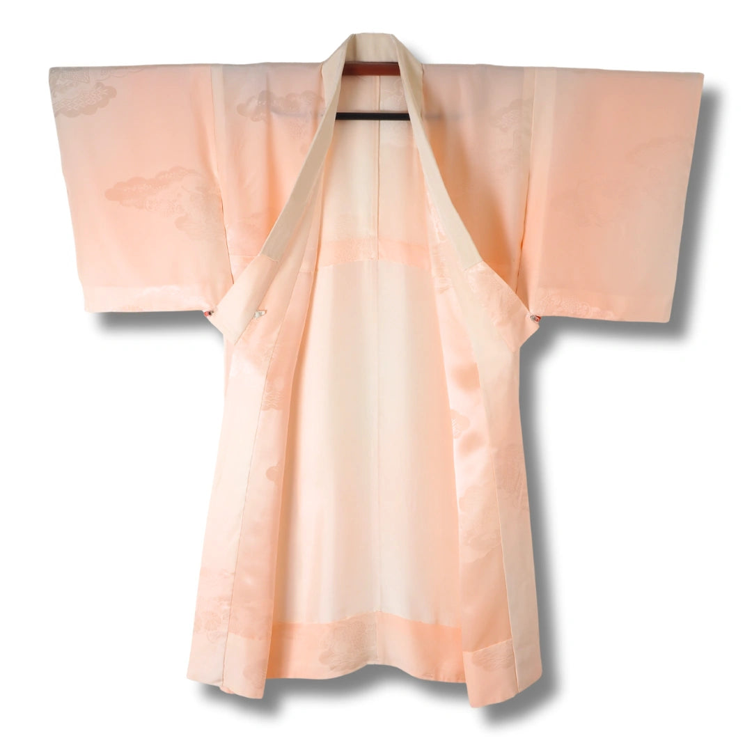 Vintage Damen-Juban Apricot mit Blumen
