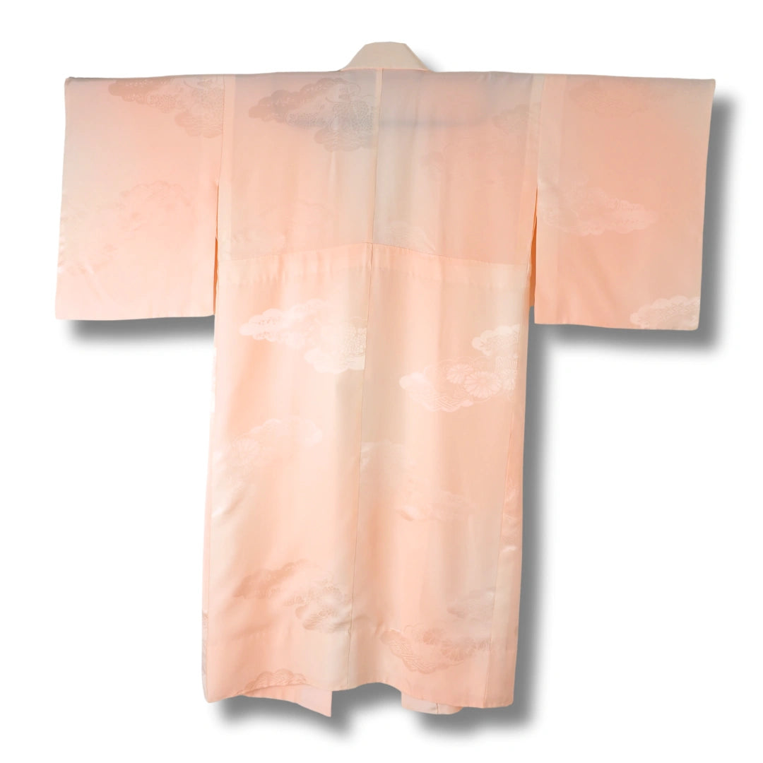 Vintage Damen-Juban Apricot mit Blumen