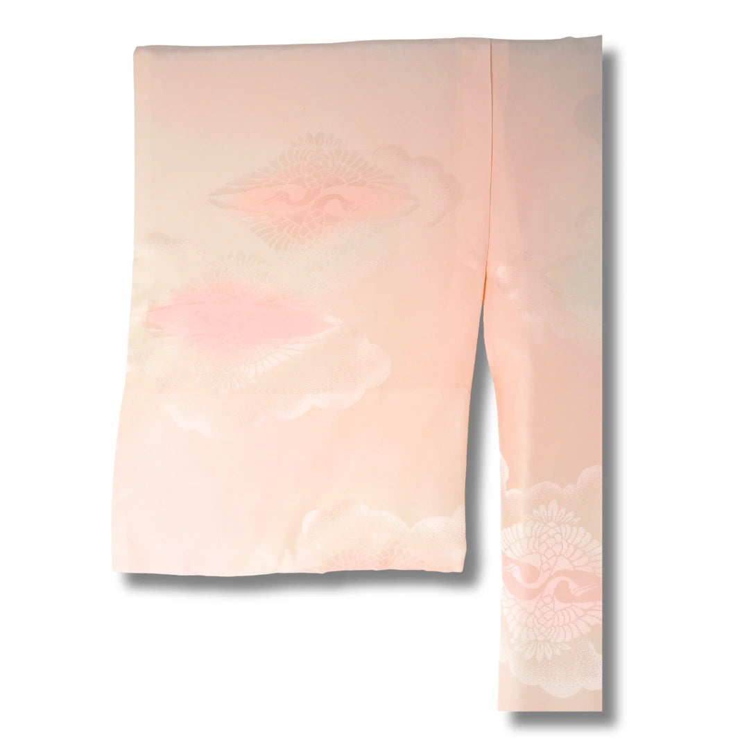 Vintage Damen Naga-Juban pastellrosa Kranich
