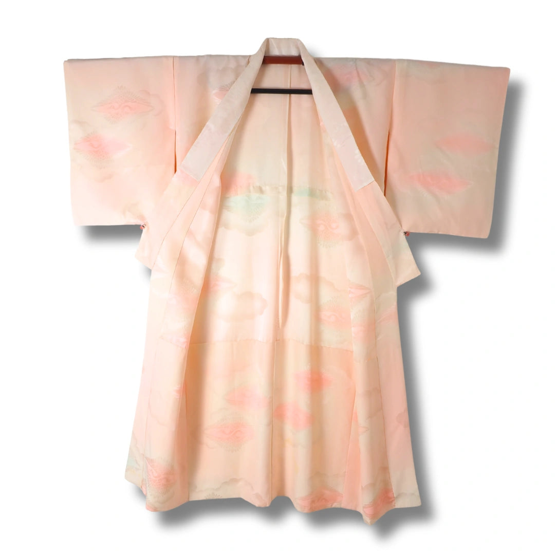 Vintage Damen Naga-Juban pastellrosa Kranich