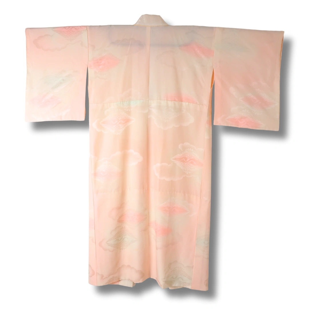 Vintage Damen Naga-Juban pastellrosa Kranich