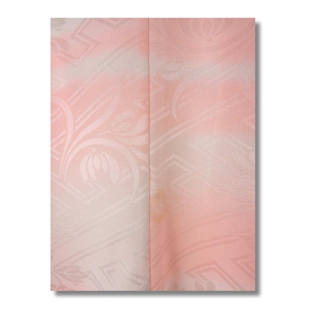 Vintage Damen Naga Juban rosa mit Muster gestreift