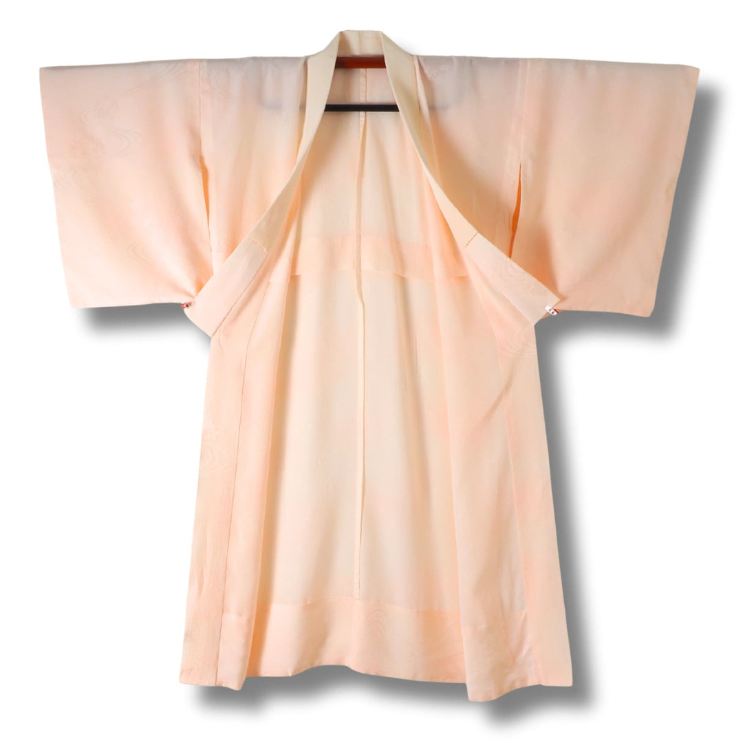 Vintage Damen Naga Juban pfirsich/creme mit Blumen