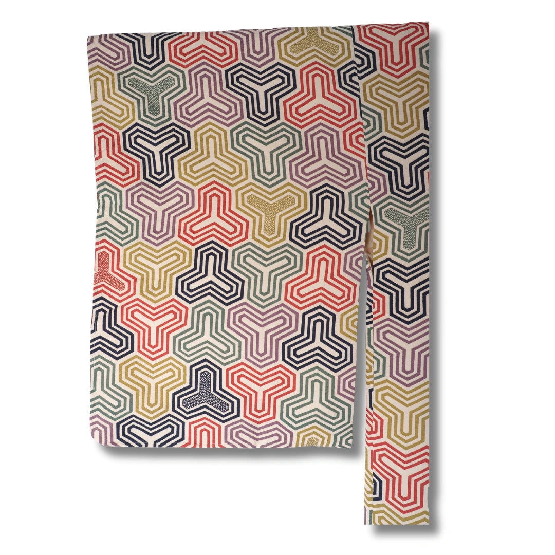 Vintage Damen Michiyuki Buntes Retro-Muster