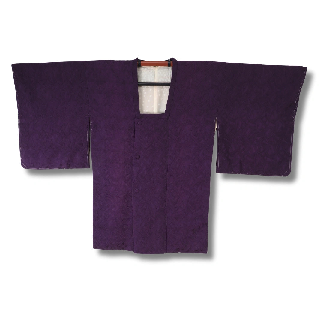 Vintage Damen Michiyuki in Lila, florales Jacquardmuster