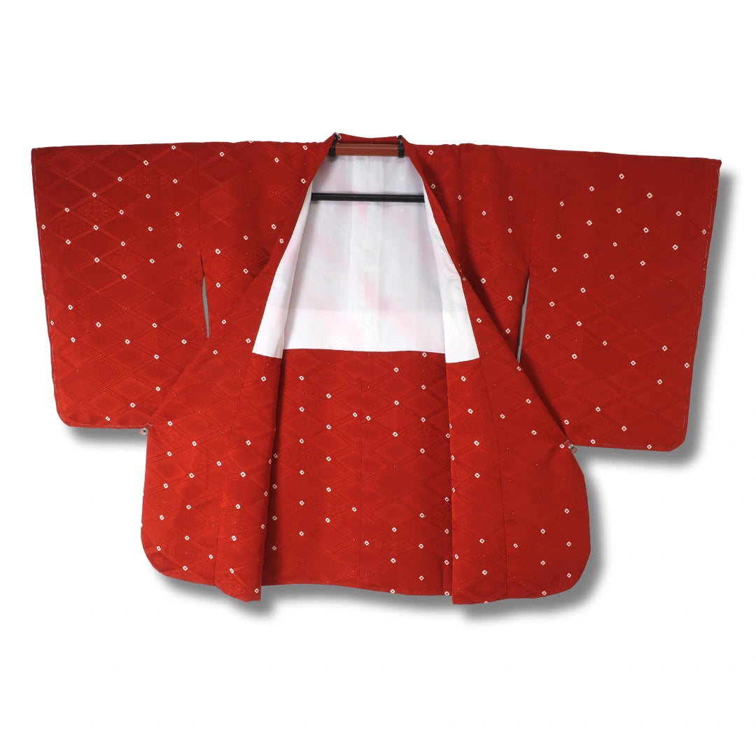 Vintage Damen Michiyuki Rot mit Blumenmuster