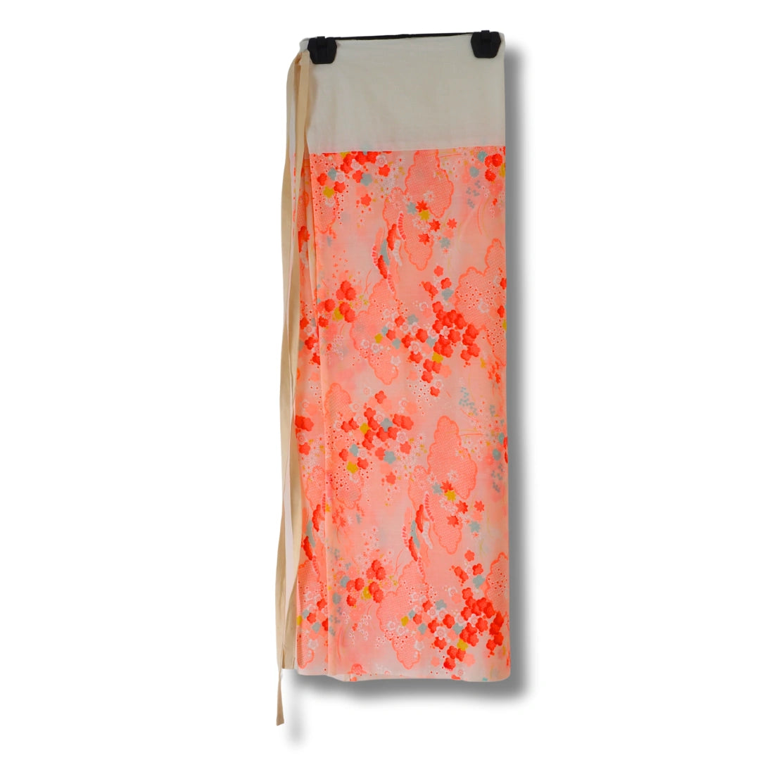 Vintage Damen Susoyoke Kimono-Unterwäsche Wickelrock koralle