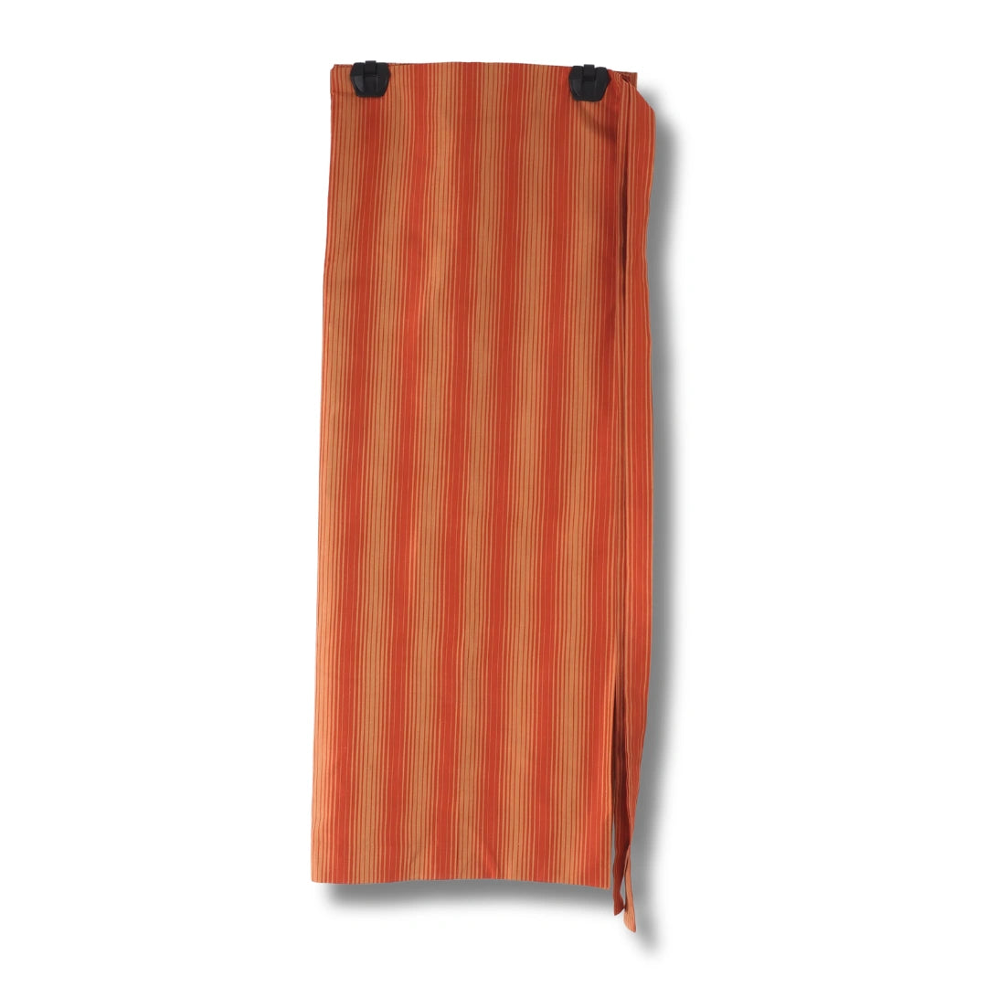 Vintage Wickelrock orange braun mit Streifen