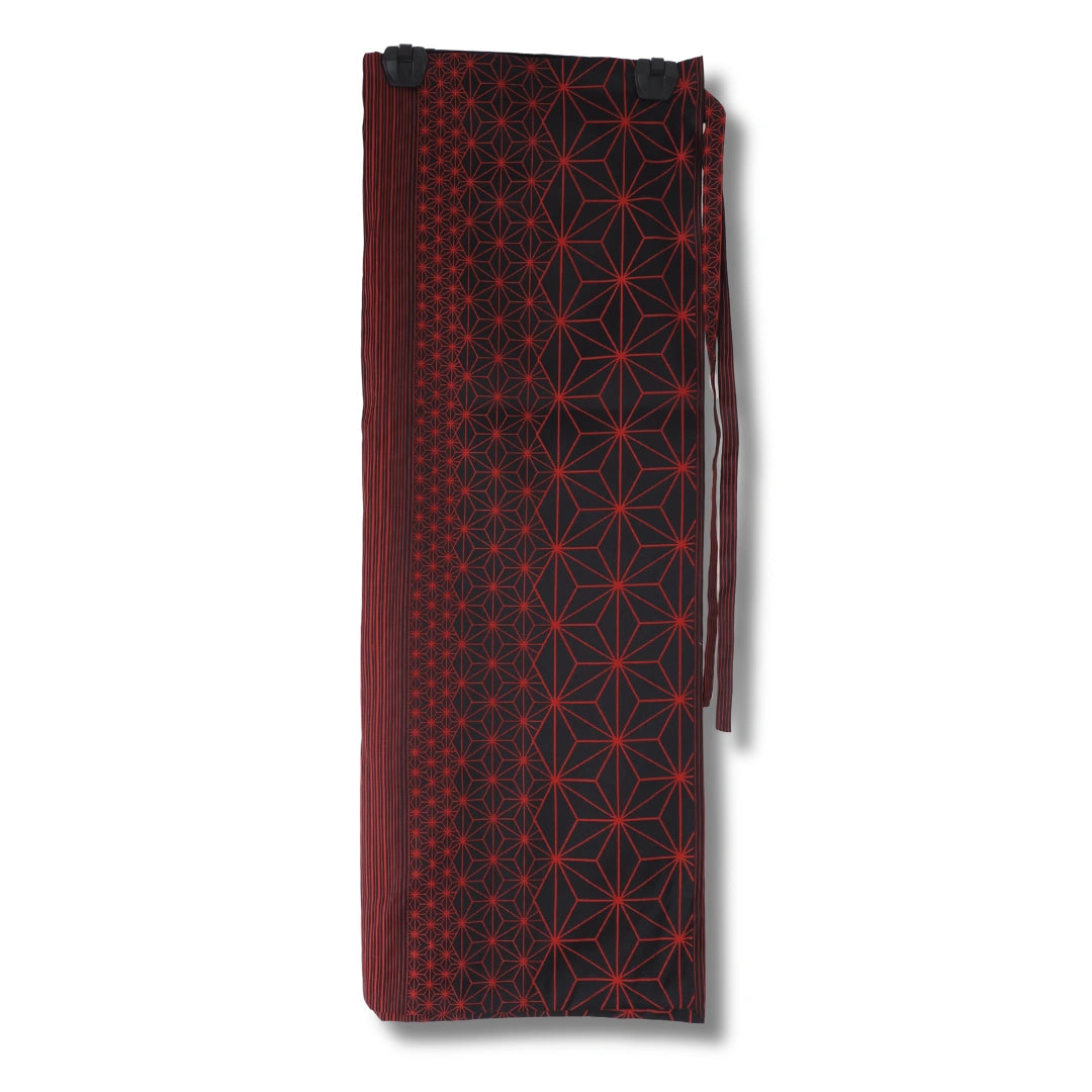 Vintage Wickelrock schwarz mit rotem Muster