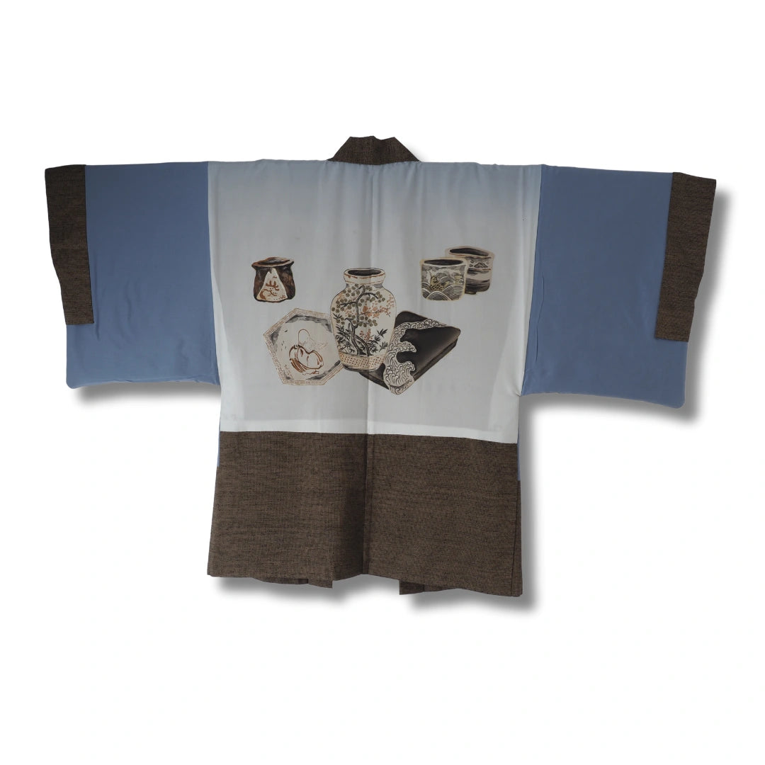 Vintage Herren Ensemble (Kimono & Haori) Braun