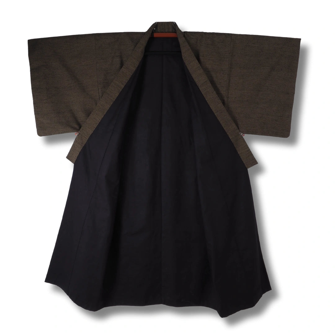 Vintage Herren Ensemble (Kimono & Haori) Braun