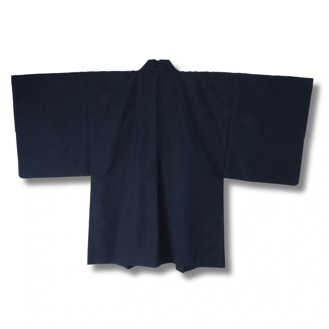 Vintage Herren Haori dunkelblau mit lila Innenseite