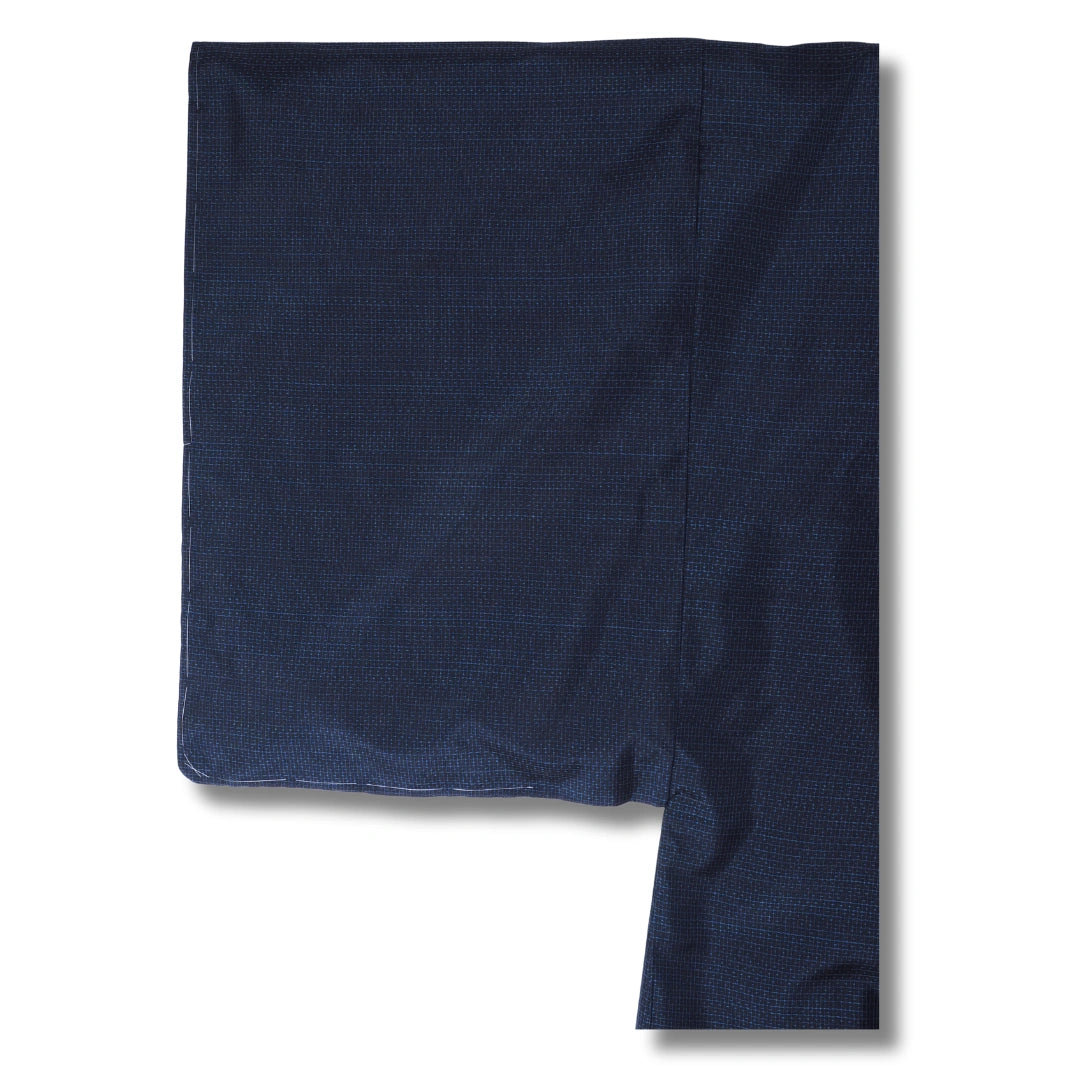 ungetragen: Vintage Herren Haori – Dunkelblau mit Landschaftsmotiv