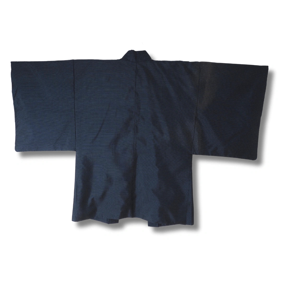 Vintage Herren Haori Dunkelblau – Landschaftsmotiv