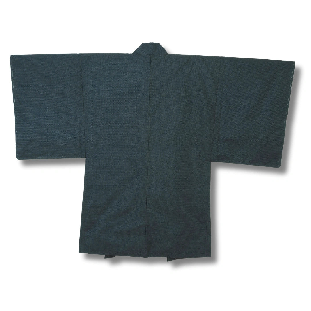 Vintage Herren Haori dunkelgrau japanische Szenerie