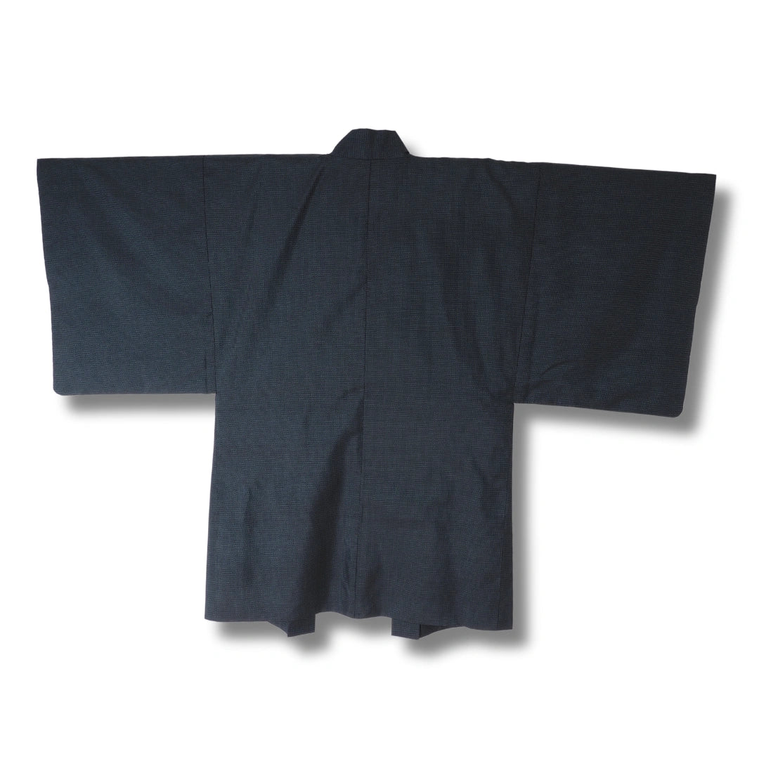 Vintage Herren Haori – Dunkelblau mit Innenmalerei
