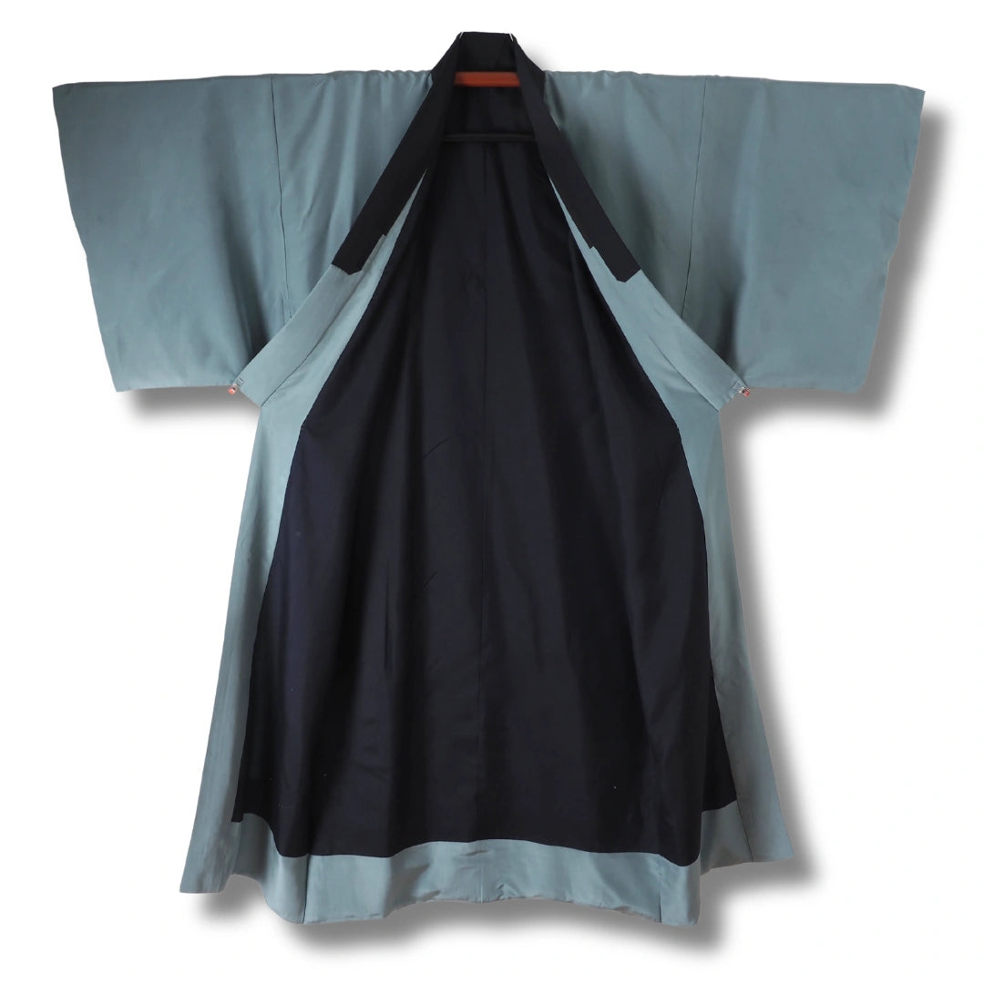 Vintage Herren Juban hellblau mit Fuji Shibori