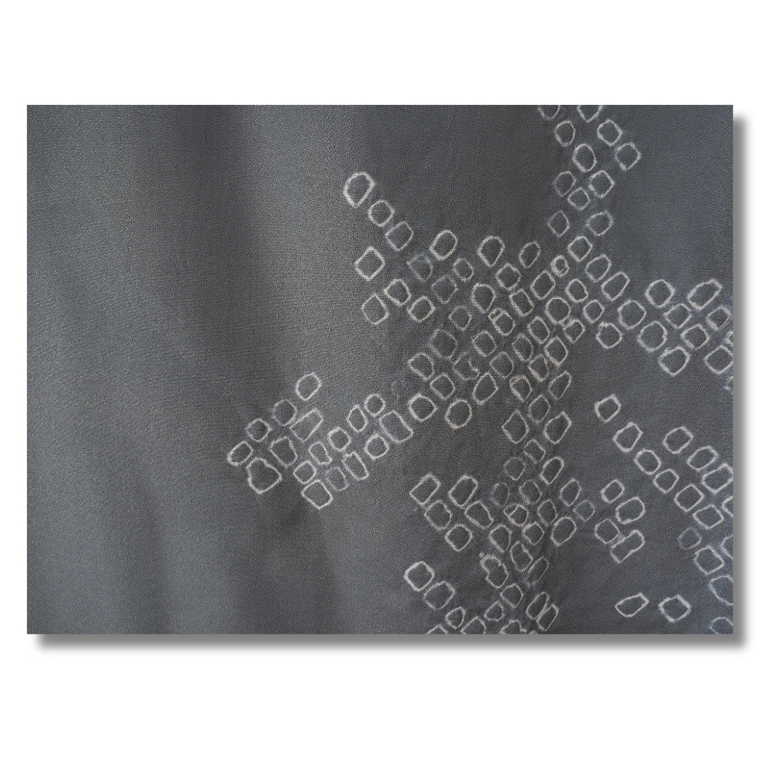 Vintage Herren Juban grau gemustert mit Shibori