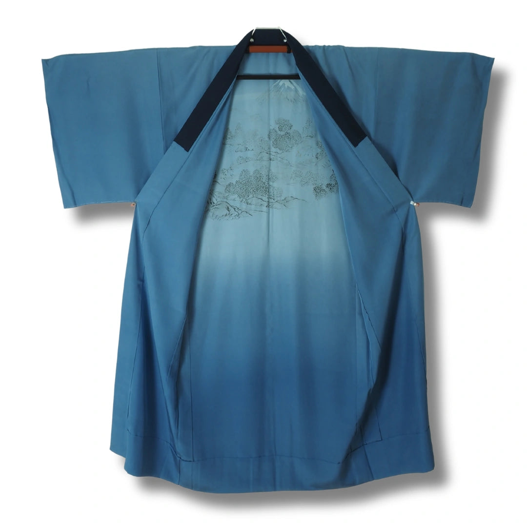 Vintage Herren Juban blau Fuji