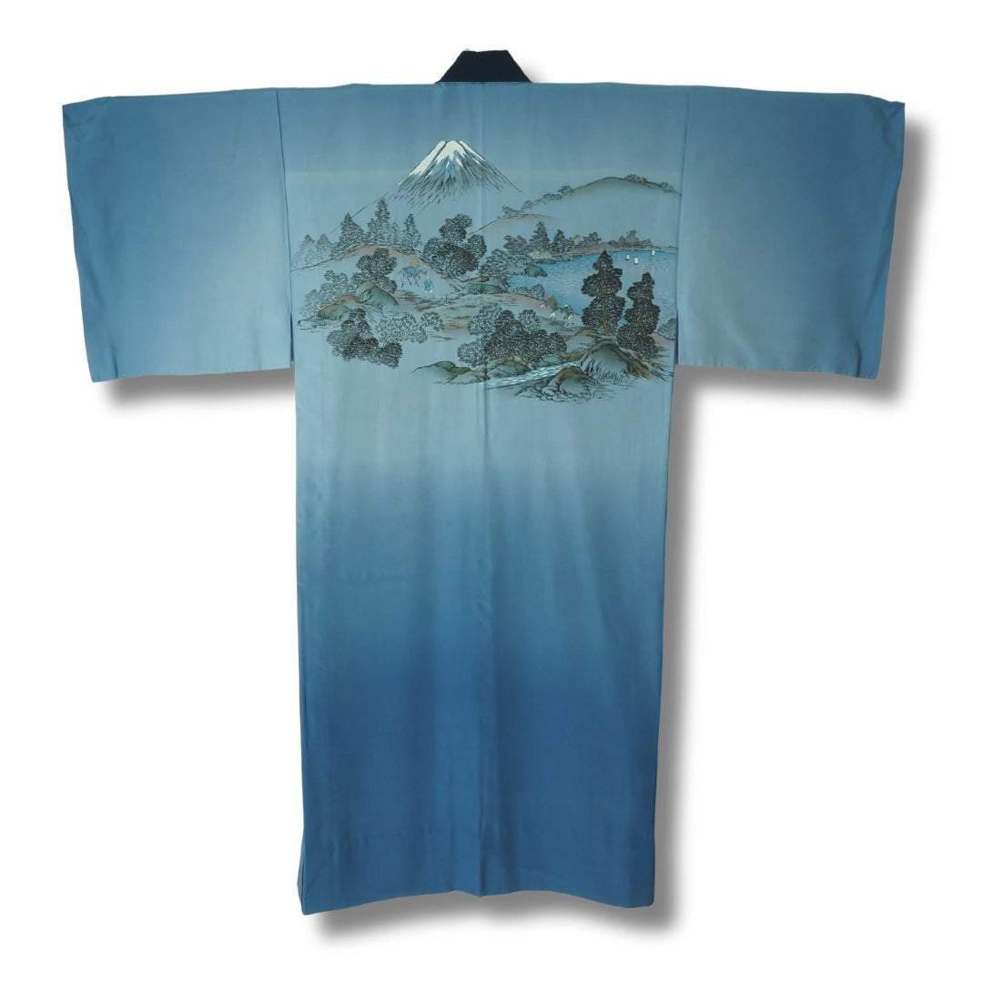 Vintage Herren Juban blau Fuji