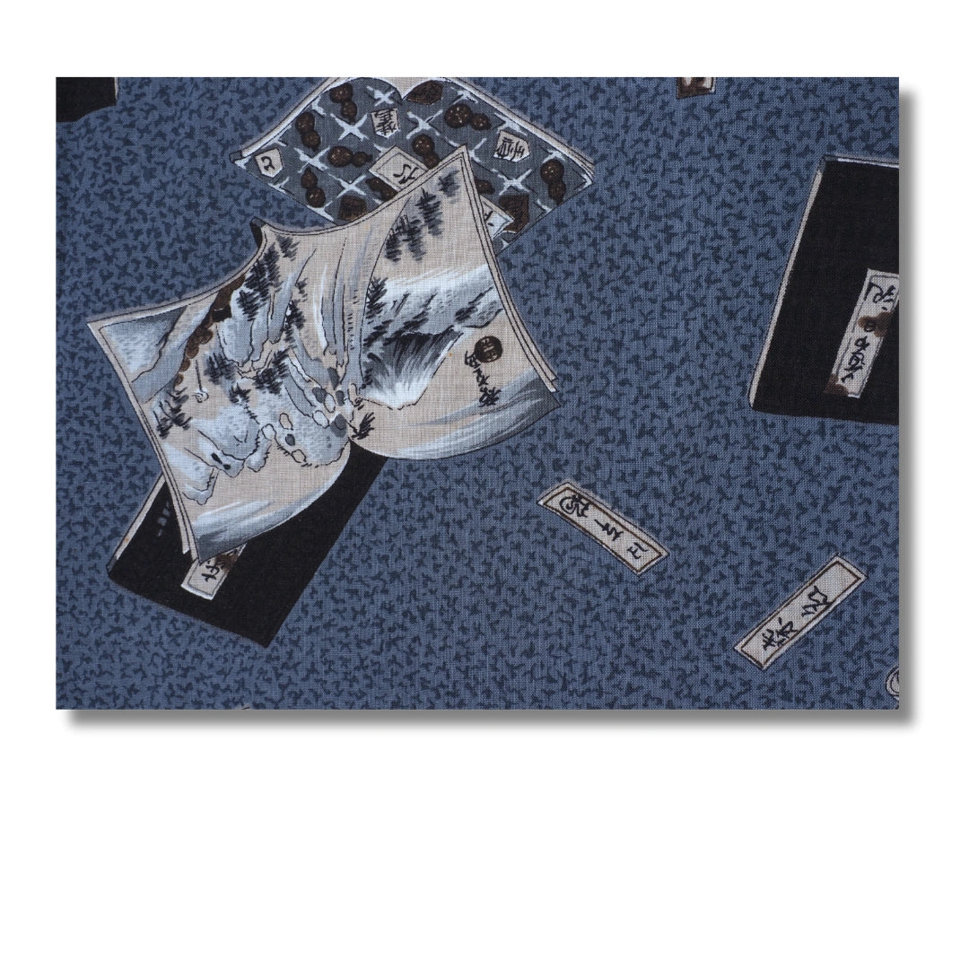Vintage Herren Juban blau mit Muster