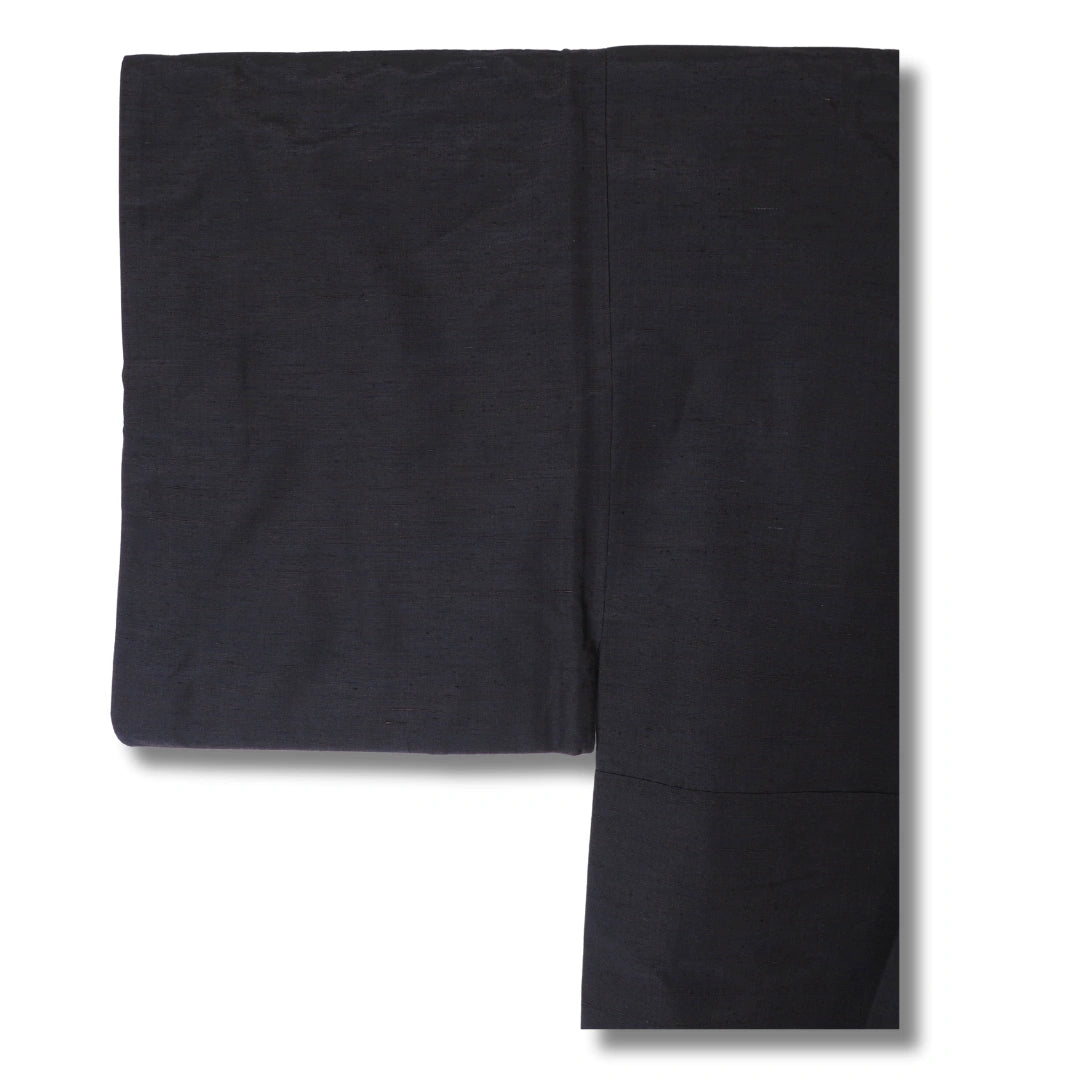 Vintage Herren Kimono schwarz mit dunkelblauer Innenseite