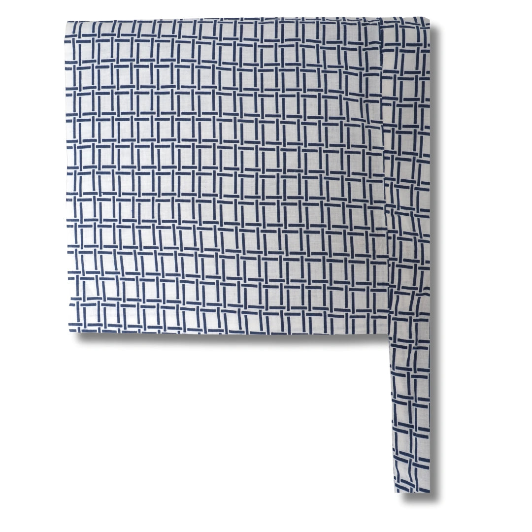 Vintage Nemaki Blau-Weiß mit Streifen Baumwolle