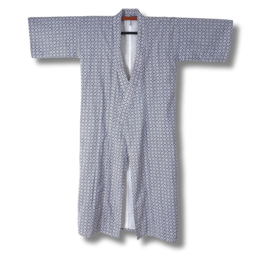 Vintage Nemaki Yukata Blau-Weiß Baumwolle