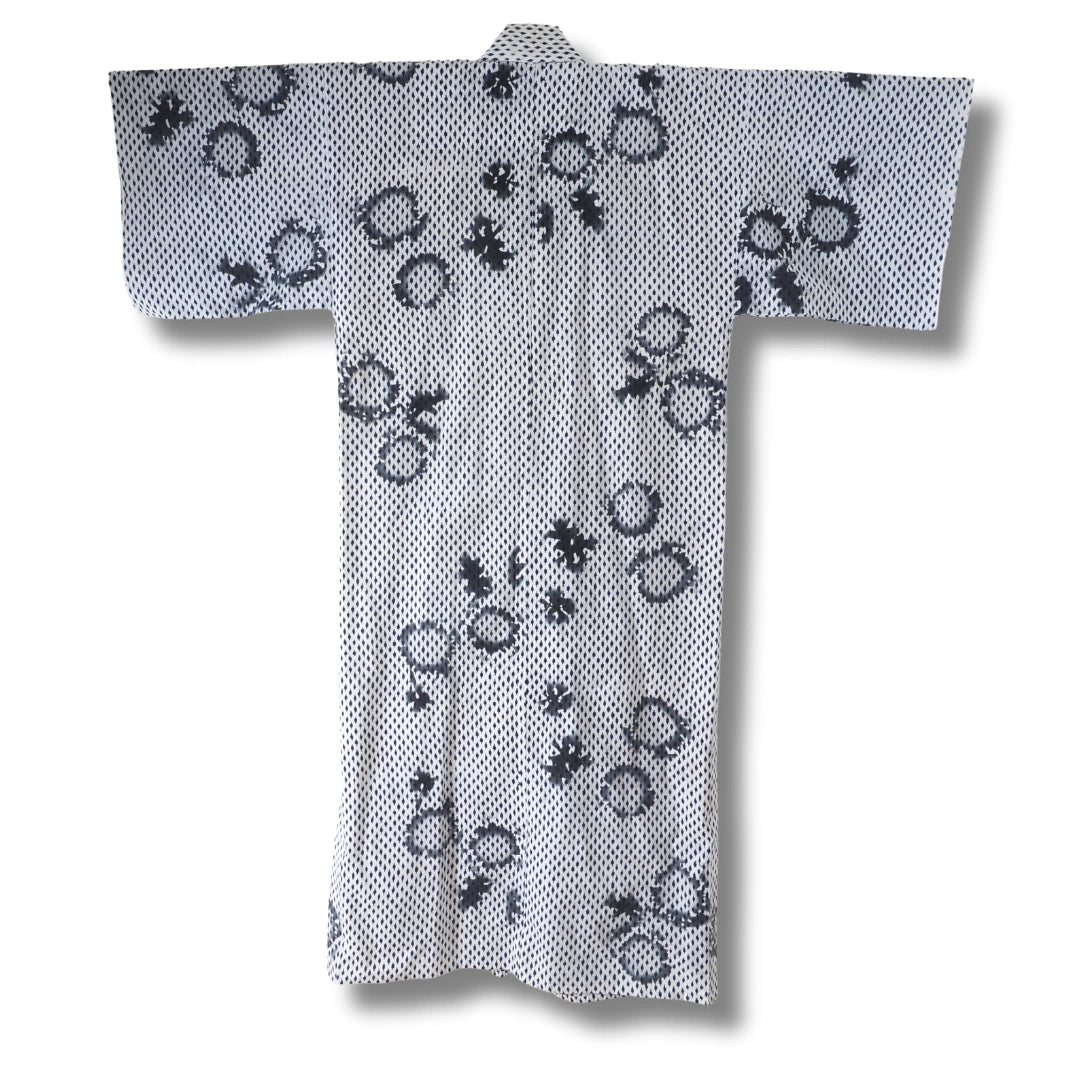 Vintage Herren Yukata Blau-Weiß