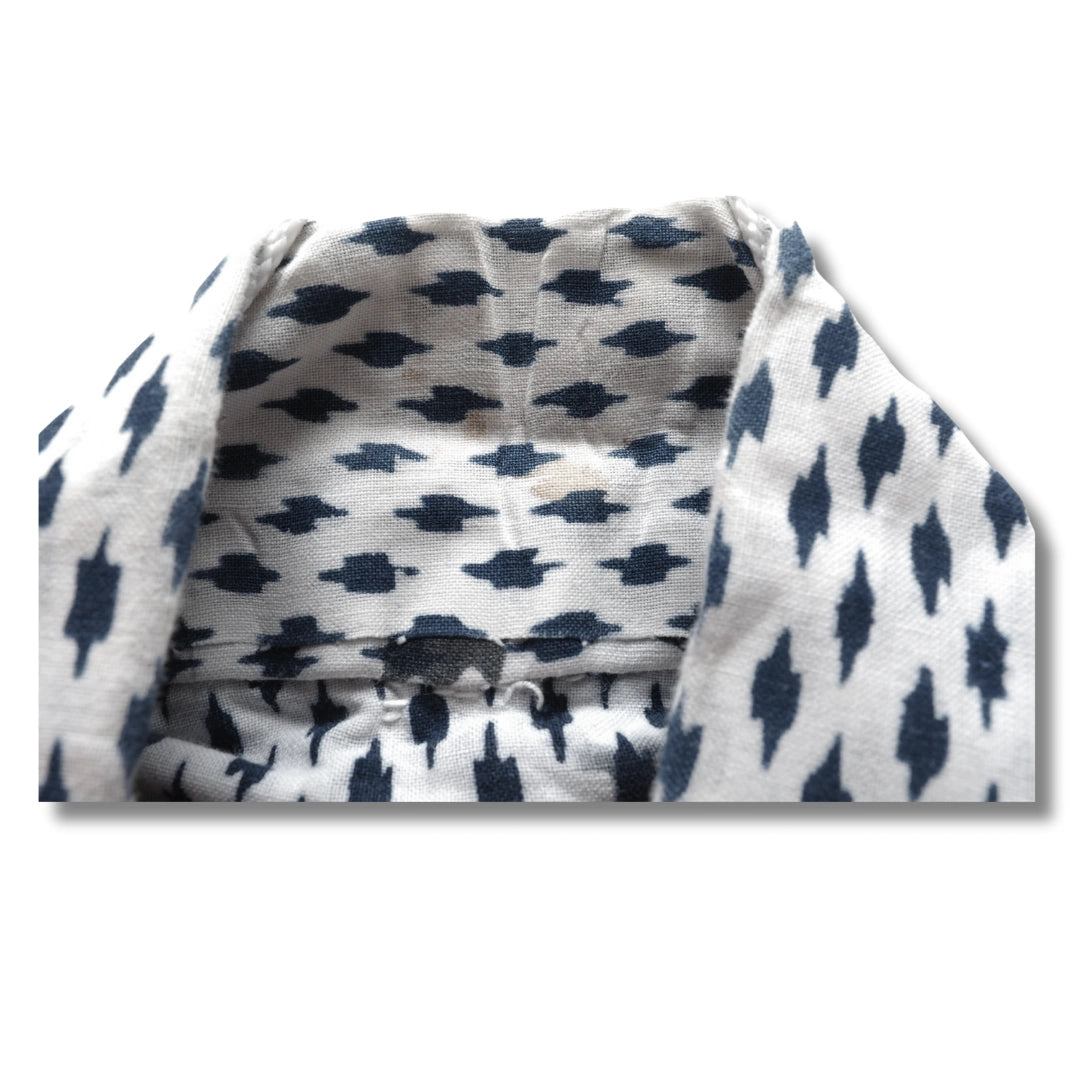 Vintage Herren Yukata Blau-Weiß