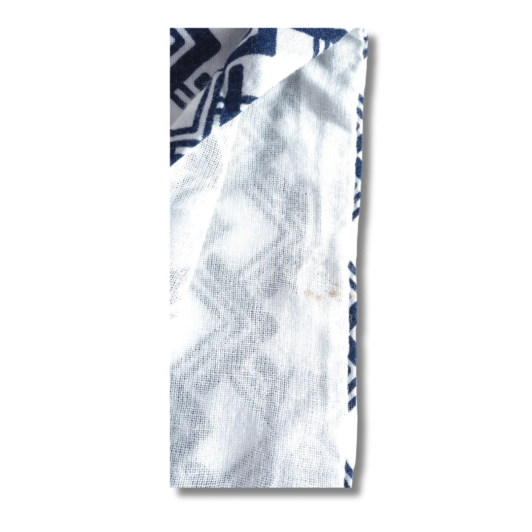 Vintage Nemaki Weiß-Blau mit Zacken