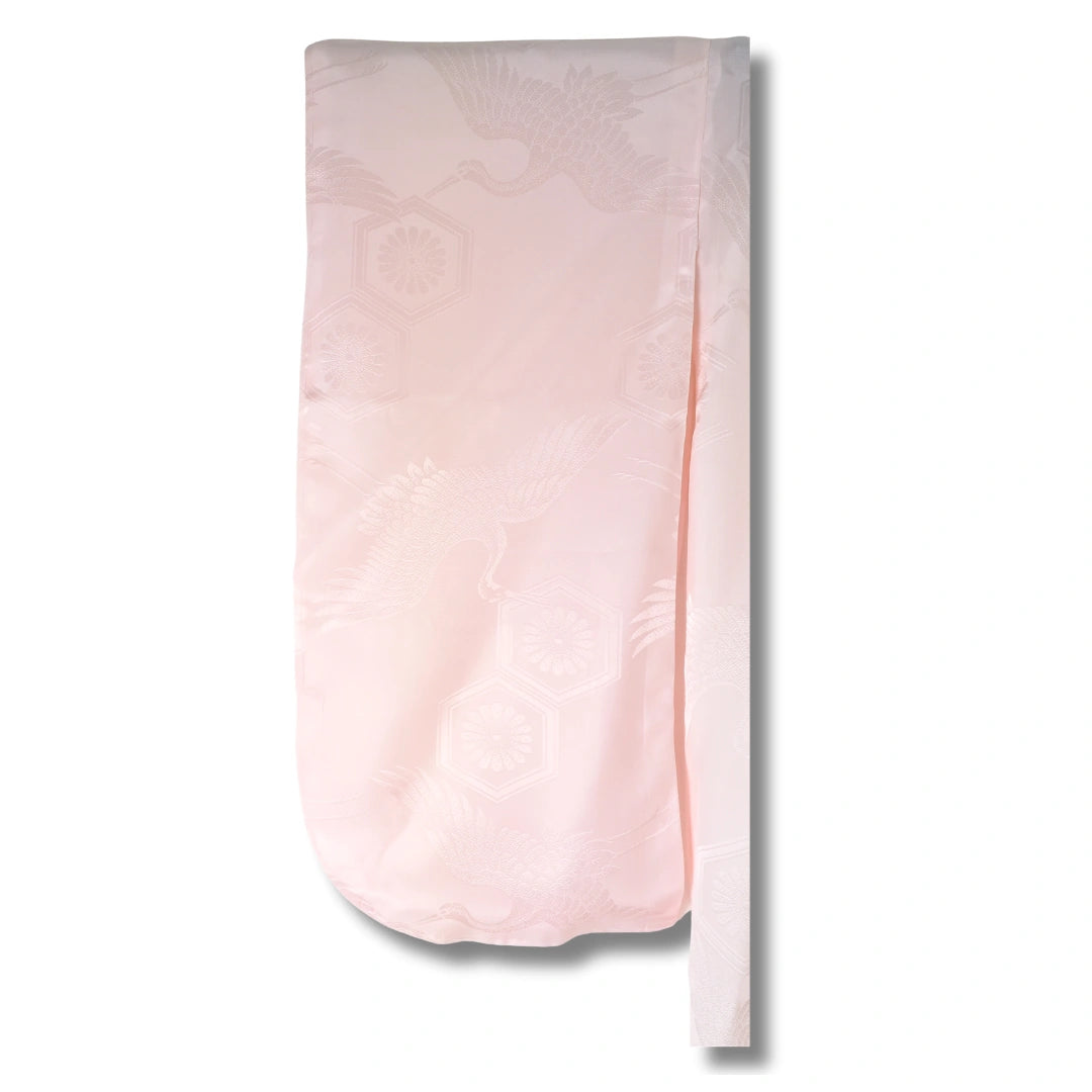 Vintage Kinder-Furisode-Juban Rosa mit Blumenmuster (Größe 134–140)