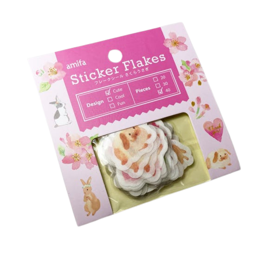 Washi Tape Aufkleber Hasen #farbe_Hasen und Blumen