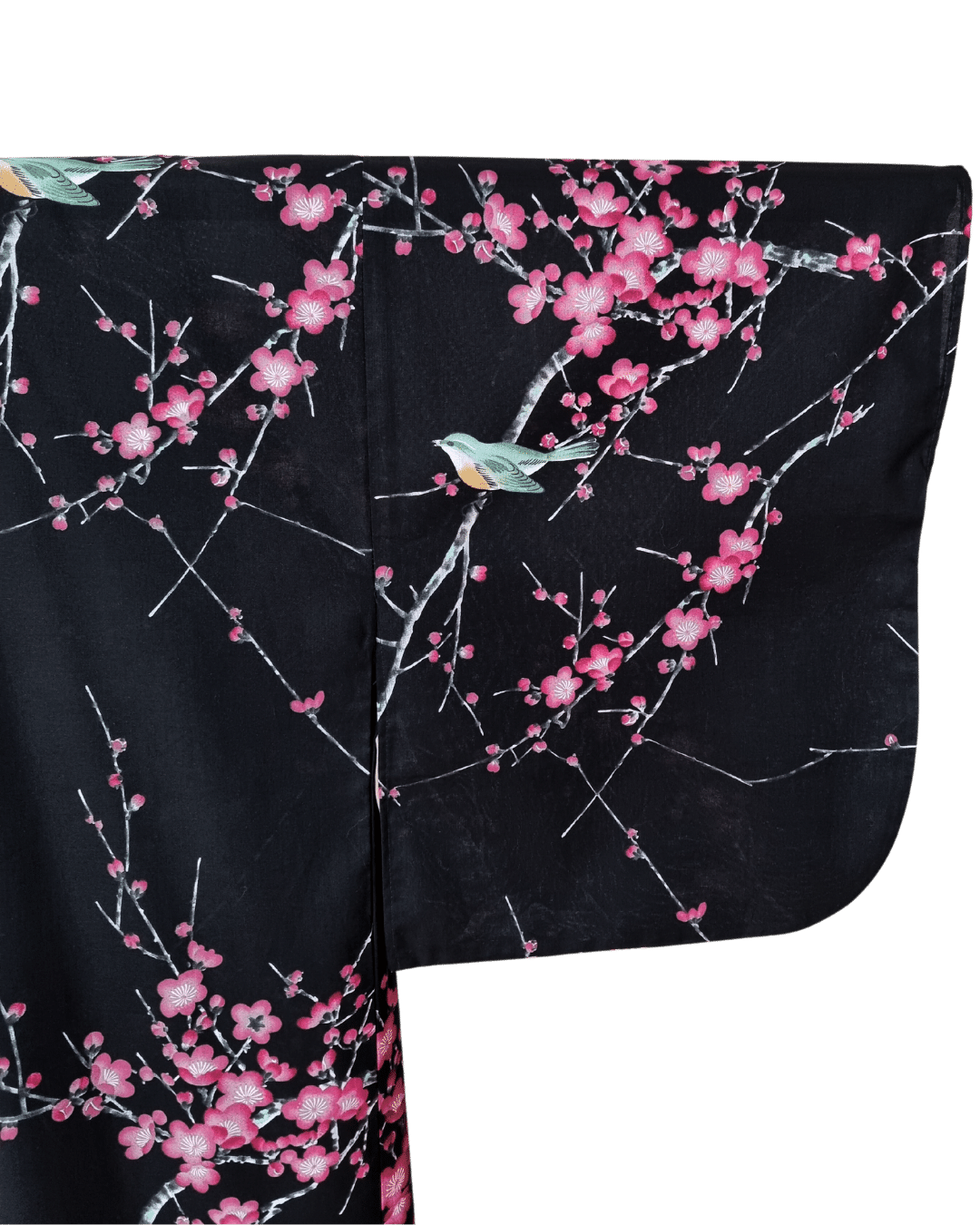 Yukata Damen Schwarz Ume inkl. Obi