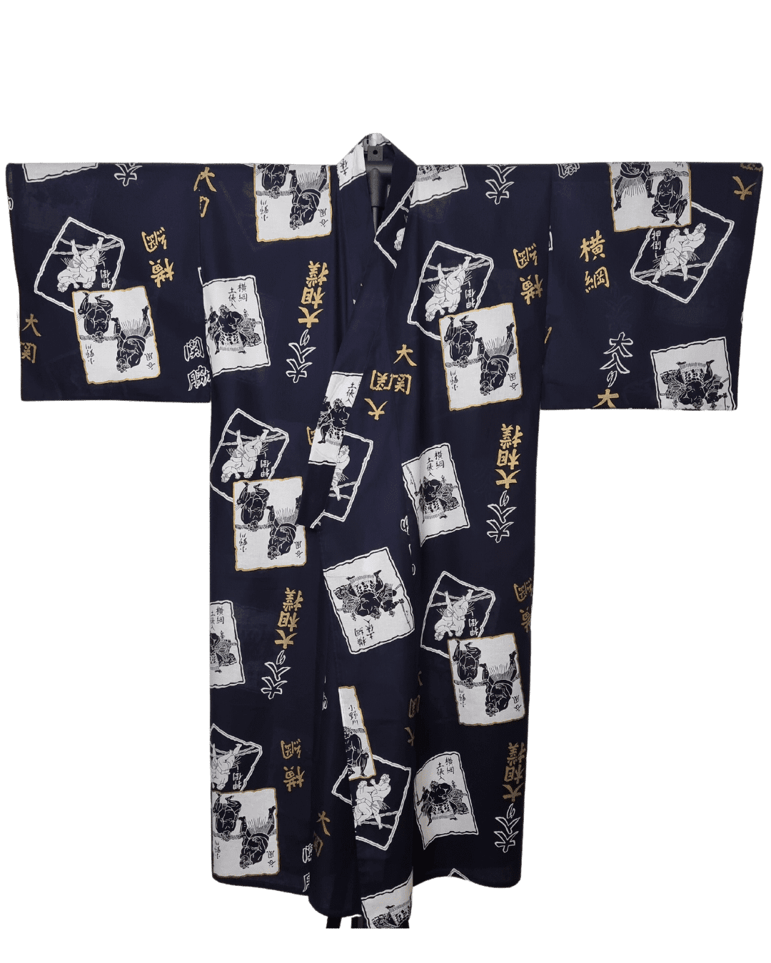 Yukata Herren Sumoringer blau inkl. Obi