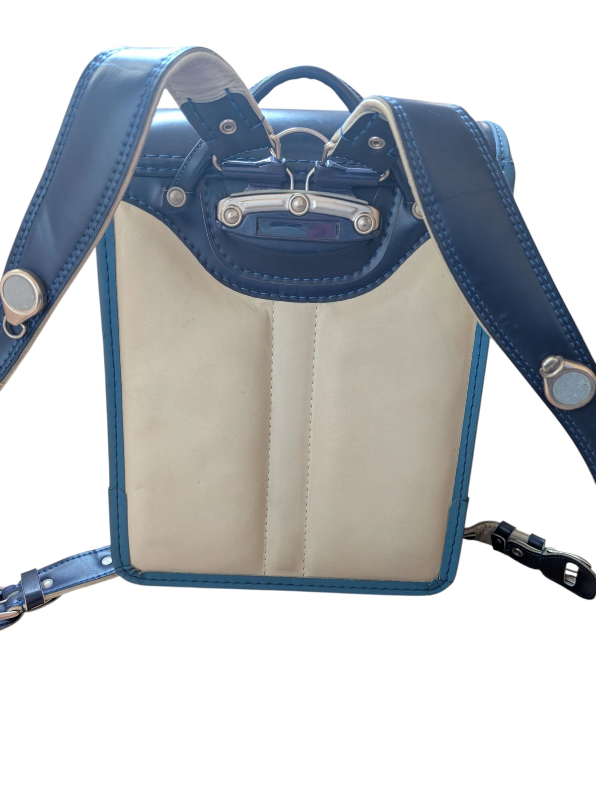 blauer vintage - japanischer Schulrucksack randoseru #farbe_Blau